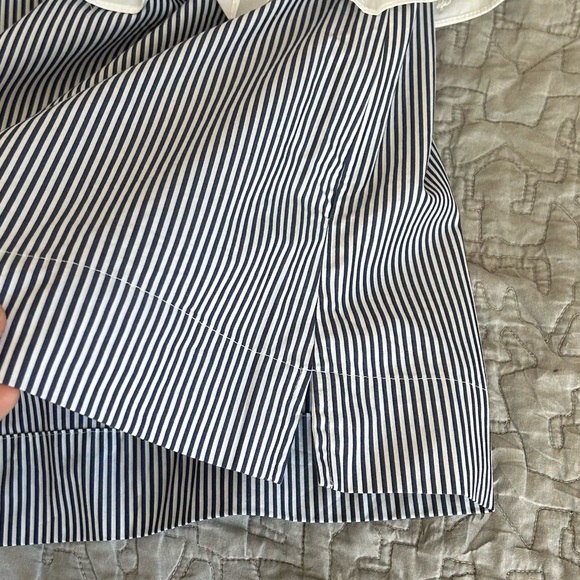 🩷NWT J CREW ONE SHOULDER BLUE WHITE STRIPE RUFFLE TANK TOP TRENDING - Picture 4 of 8